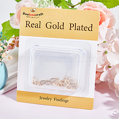 16Pcs Brass Pave Clear Cubic Zirconia Teardrop Tube Bails&nbsp;KK-BBC0008-61