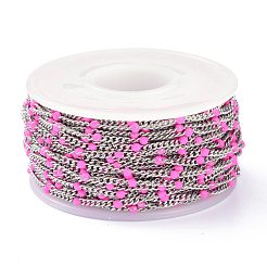 304 Stainless Steel Enamel Curb Chains&nbsp;CHS-P013-01P-07