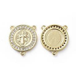 Brass Micro Pave Cubic Zirconia Chandelier Component Links&nbsp;ZIRC-G157-29G