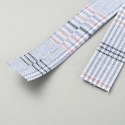 1mのコットンリボン  服飾材料  両面タータンチェック柄  ライトスカイブルー  1インチ（25mm）  約1.09ヤード（1m）/ pc&nbsp;OCOR-WH0070-54A