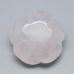 天然石ローズクォーツペンダント  花  24~25x24~26x8~10mm  穴：1mm&nbsp;G-Q481-08D