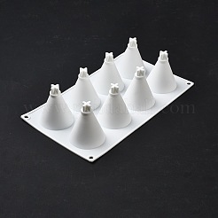 コーン diy キャンドル シリコン型  香りのよいキャンドル作りに  8つの空洞  ホワイト  29.5x17x7.3cm  穴：7mm  内径：5.9x7.1のCM&nbsp;LS-CAND-B002-15
