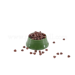 犬用フードボウル プラスチック製ミニモデル  マイクロランドスケープドールハウスアクセサリー  小道具の装飾のふりをする  グリーン  25x15mm&nbsp;PW-WG0A316-01