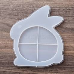 イースターシリコーン金型  レジン型  UVレジン用  エポキシ樹脂工芸品作り  ホワイト  兎  165x140x17mm  内径：149x121.5mm&nbsp;LS-SIMO-M045-04A