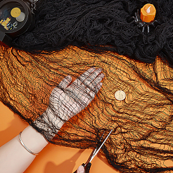 DIYクラフト用ハロウィンポリコットン生地1枚  服飾材料  ブラック  2000x0.1mm  13m / pc&nbsp;FEPA-PH0001-04A