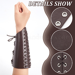 Adjustable PU Leather Cord Bracelet with Wax Cotton Cords&nbsp;AJEW-WH0248-456A
