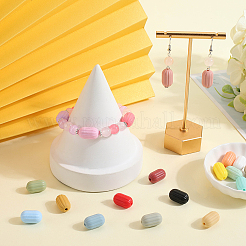40Pcs 20 Colors Oval Silicone Focal Beads&nbsp;SIL-SC0002-33