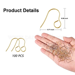 100Pcs 316 Stainless Steel Hypoallergenic French Earring Hooks&nbsp;JX137B