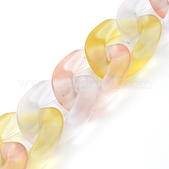 Transparent Acrylic Handmade Curb Chain&nbsp;AJEW-JB00543-04