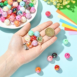 DIYプラスチックビーズペンキット  ラウンドアクリルビーズを含む  ラインストーンスペーサービーズ  ミックスカラー  146x10.5mm&nbsp;DIY-YW0017-52