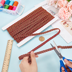 Braided Polyester Lace Trim&nbsp;OCOR-WH0079-23B