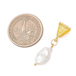 Natural Baroque Keshi Pearl Pendants&nbsp;PALLOY-JF05019