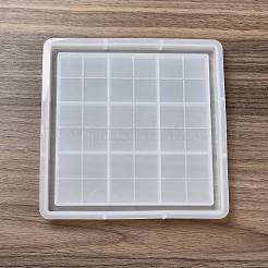 DIY シリコーン コースター金型  レジン型  UVレジン用  エポキシ樹脂ジュエリー作り  タータン模様  正方形  150x150x12mm  内径：136x136mm&nbsp;DIY-G079-18D