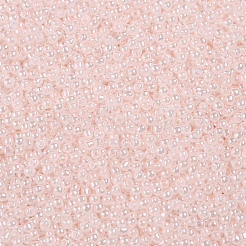12/0グレードの丸いガラスシードビーズ  セイロン  ラベンダーブラッシュ  2x1.5mm  穴：0.7mm  約48500個/ポンド&nbsp;SEED-N001-B-145L