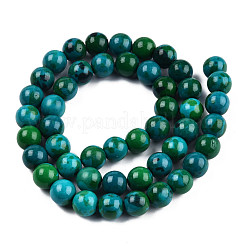Dyed Natural Ocean White Jade Round Bead Strands&nbsp;G-R295-8mm-07