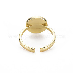 Flat Round with Evil Eye Enamel Lucky Cuff Ring&nbsp;RJEW-N035-084-NF