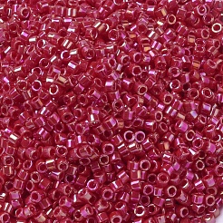 MIYUKIデリカビーズ  シリンダー  日本製シードビーズ  11/0  （db0162)不透明な赤ab  1.3x1.6mm  穴：0.8mm  約2000PCS /ボトル  10 G /ボトル&nbsp;SEED-JP0008-DB0162