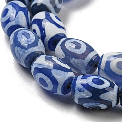 Blue Tibetan Style dZi Beads Strands&nbsp;TDZI-NH0001-C11-01