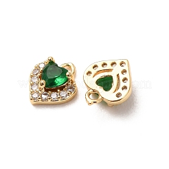 Valentine's Day Brass Micro Pave Cubic Zirconia Charms&nbsp;CU-K002-38G-D