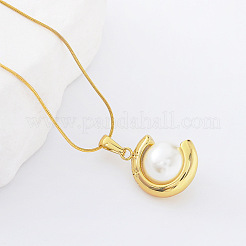 3Pcs European Stainless Steel & Shell Pearl Round Pendant Necklaces for Women&nbsp;LA6182