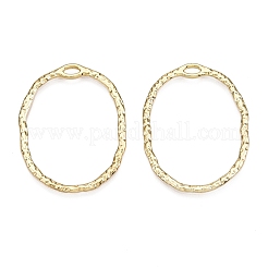 ラックメッキ合金ペンダント  カドミウムフリー＆ニッケルフリー＆鉛フリー  オーバル  ゴールドカラー  38x29x1.5mm  穴：1.8x3.5mm&nbsp;PALLOY-T090-01G-A-NR