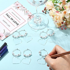 20Pcs Brass Wine Glass Charm Rings&nbsp;AJEW-YW00007