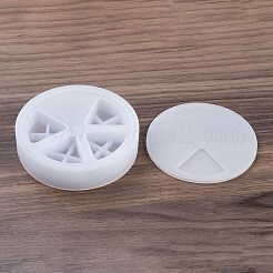 DIYキャンドルシリコンモールド  デコレーションメイキング  レジン型  UVレジン用  エポキシ樹脂薬箱作り  フラットラウンド  ホワイト  105x24mm  内径：33x40mm&nbsp;X1-AJEW-M228-18