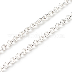 304ステンレススチールチェーンネックレス  カニカン付き  銀  23.6インチ（60cm）&nbsp;NJEW-JN03523-03