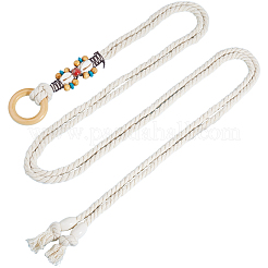 Handmade Weaving Cotton Linen Waist Chain Belts for Women Ladies Dress&nbsp;AJEW-WH20017-75C
