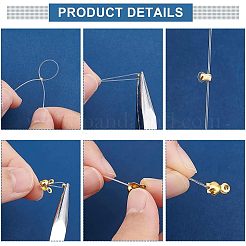 304ステンレススチールスペーサービーズ  ラウンド  ゴールデン·ステンレス鋼色  3x2mm  穴：1.6mm  200個/箱&nbsp;STAS-UN0005-11