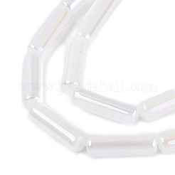 Electroplate Imitation Jade Glass Beads Strands&nbsp;EGLA-Q132-02A-A06