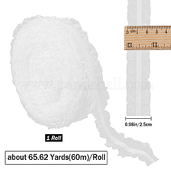 レースのトリム  ポリエステルレースリボンエッジトリミング  ミシンとブライダルの結婚式の装飾用  25x1mm&nbsp;DIY-WH0304-082B