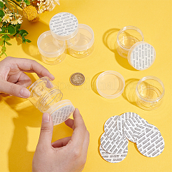透明プラスチックビーズ容器  コラム  透明  4.9x3.9cm  内径：4.1のCM  容量：40ml（1.35fl.oz）&nbsp;CON-WH0084-94
