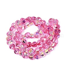 Electroplate Transparent Glass Beads Strands&nbsp;EGLA-N056-01A-07