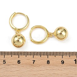 Round Brass Hoop Earrings&nbsp;EJEW-U059-04G