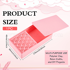 プラスチック離型粉末収納ボックス  粘土ツール  長方形  パールピンク  170x90x40mm&nbsp;CON-WH0089-213