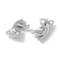 真鍮チャーム  カドミウムフリー＆ニッケルフリー＆鉛フリー  魚  本金メッキ&ステンレススチールカラー  13x7x4.5mm  穴：1mm&nbsp;KK-H482-14B-P