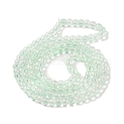 ガラスビーズ連売り  グリッターパウダー付き  ラウンド  アクアマリン  6x5.5mm  穴：1mm  約142個/連  29.92''（76センチメートル）&nbsp;X-GLAA-K068-01A-09