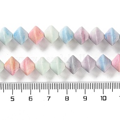 天然レインボーアラシャン瑪瑙ビーズ連売り  染め  ソーサービーズ  ミックスカラー  10.5x8~10mm  穴：0.7mm  約46個/連  15.83インチ（40.2cm）&nbsp;G-NH0022-I01-01