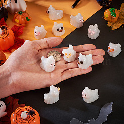 20Pcs Halloween Luminous Opaque Resin Ghost Display Decoration&nbsp;DJEW-TA0001-33