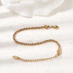 304 Stainless Steel Rope Chains Bracelets for Women&nbsp;BJEW-A158-02C-G