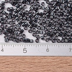 MIYUKIデリカビーズ小  シリンダー  日本製シードビーズ  15/0  （dbs0001)ガンメタル  1.1x1.3mm  穴：0.7mm  約35000PCS /ボトル  10 G /ボトル&nbsp;SEED-JP0008-DBS0001