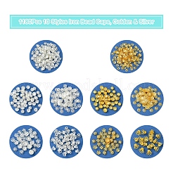 1180Pcs 10 Styles Iron Bead Caps&nbsp;IFIN-FS0001-45