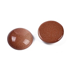 合成ゴールドストーン金砂石カボション  半円  18x6~8mm&nbsp;G-T020-18mm-43