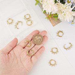 5 Pair 304 Stainless Steel Hoop Earring Findings&nbsp;STAS-UN0047-37
