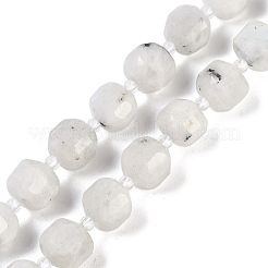 Natural Rainbow Moonstone Beads Strands&nbsp;G-B125-O10-01