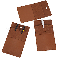医師や看護師向けの長方形PUレザーポケットペンバッグ  キャメル  160x90x5mm&nbsp;LS-AJEW-WH20060-95B