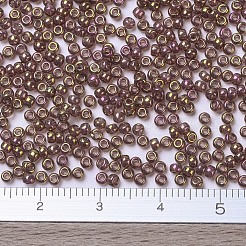 MIYUKIラウンドロカイユビーズ  日本製シードビーズ  11/0  （rr301)ダークトパーズレインボーゴールド光沢  2x1.3mm  穴：0.8mm  約5500個/50g&nbsp;SEED-X0054-RR0301