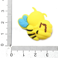 シリコンビーズ  焦点ビーズ  ミツバチ  きいろ  24x30.5x15mm  穴：2mm&nbsp;SIL-V007-04