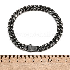 316 Surgical Stainless Steel Cuban Link Chain Bracelets&nbsp;BJEW-C125-12AS